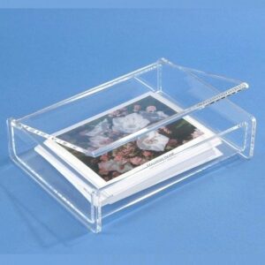acrylic box with hinged lid